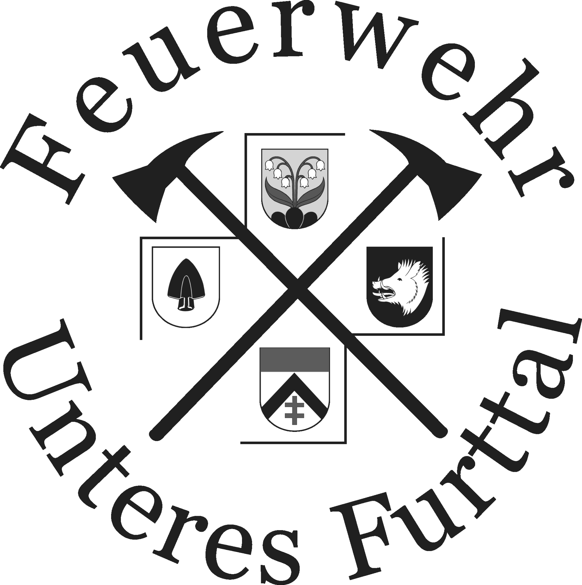 Logo Feuerwehr Unteres Furttal in Grau